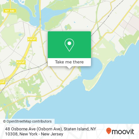 Mapa de 48 Osborne Ave (Osborn Ave), Staten Island, NY 10308