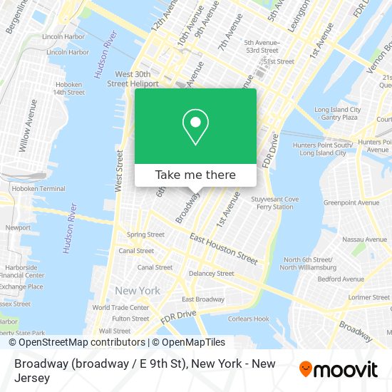 Broadway (broadway / E 9th St) map