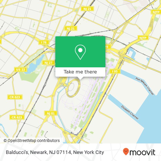 Mapa de Balducci's, Newark, NJ 07114