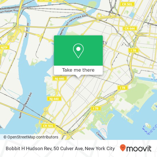 Mapa de Bobbit H Hudson Rev, 50 Culver Ave