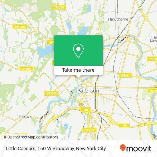 Little Caesars, 160 W Broadway map