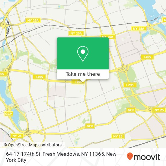64-17 174th St, Fresh Meadows, NY 11365 map