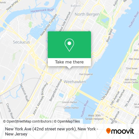 Mapa de New York Ave (42nd street new york)
