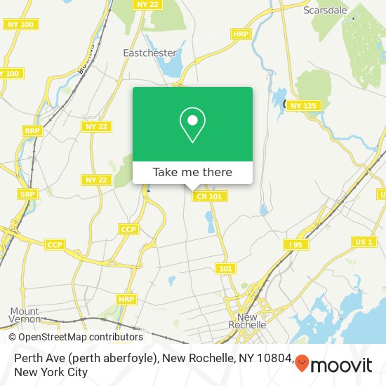 Perth Ave (perth aberfoyle), New Rochelle, NY 10804 map