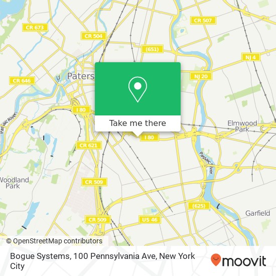 Mapa de Bogue Systems, 100 Pennsylvania Ave