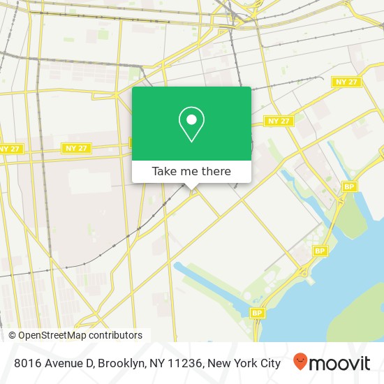 Mapa de 8016 Avenue D, Brooklyn, NY 11236