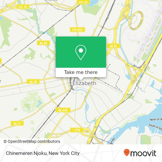 Mapa de Chinemeren Njoku, 1139 E Jersey St