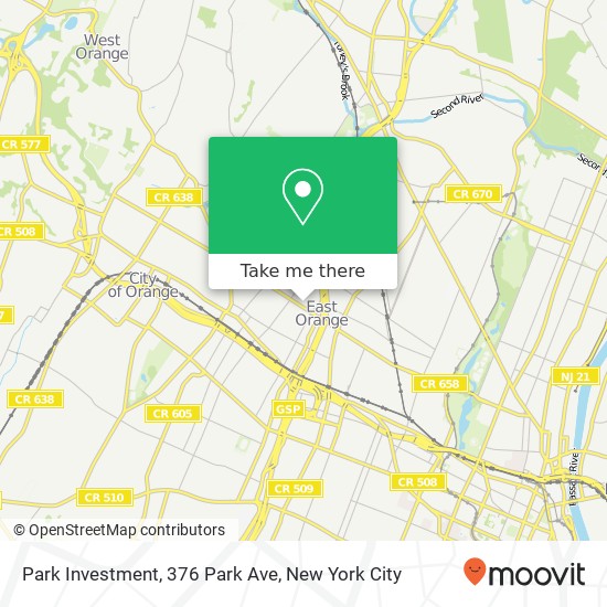 Park Investment, 376 Park Ave map