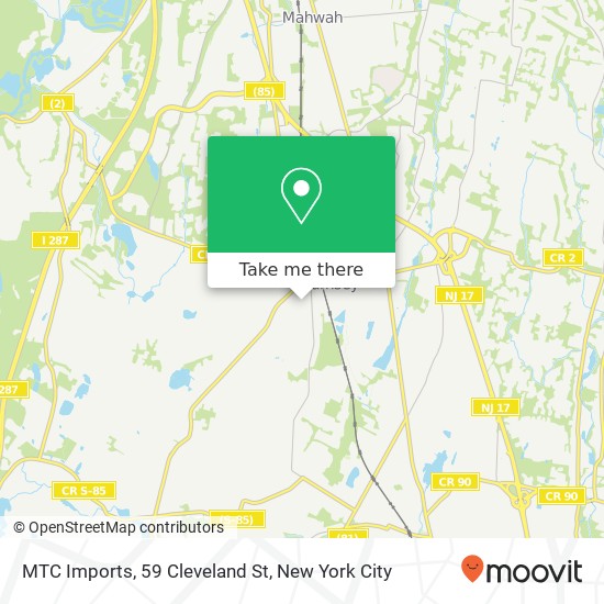 Mapa de MTC Imports, 59 Cleveland St