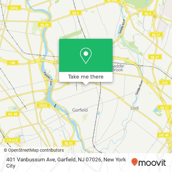 401 Vanbussum Ave, Garfield, NJ 07026 map