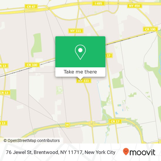 Mapa de 76 Jewel St, Brentwood, NY 11717