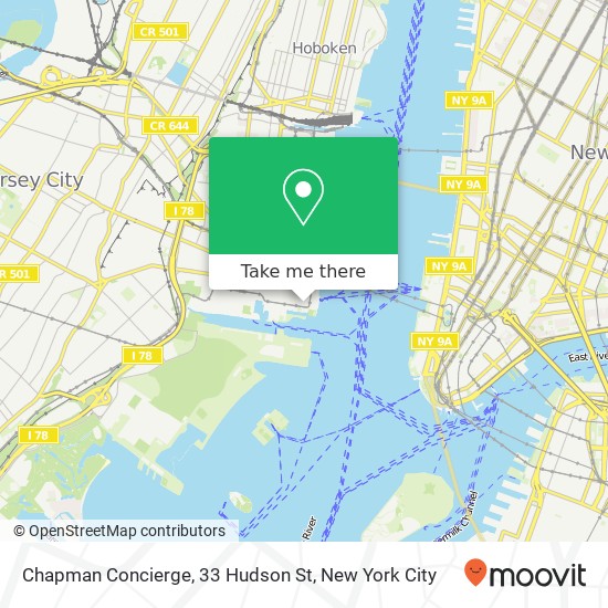 Mapa de Chapman Concierge, 33 Hudson St