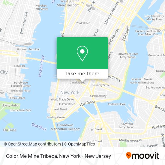 Mapa de Color Me Mine Tribeca