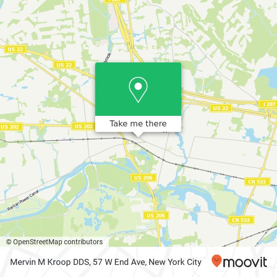 Mapa de Mervin M Kroop DDS, 57 W End Ave