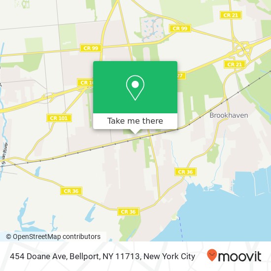 Mapa de 454 Doane Ave, Bellport, NY 11713