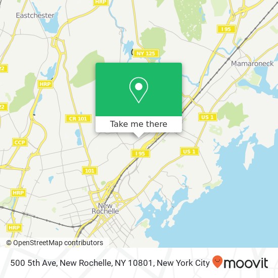 Mapa de 500 5th Ave, New Rochelle, NY 10801