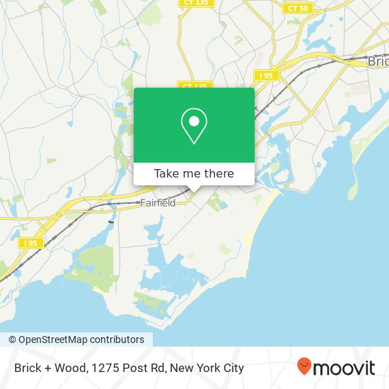 Mapa de Brick + Wood, 1275 Post Rd