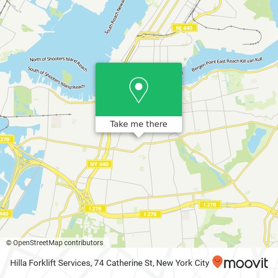 Mapa de Hilla Forklift Services, 74 Catherine St