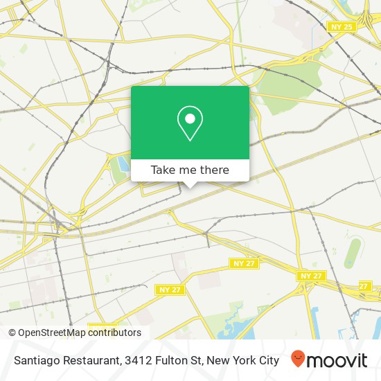 Mapa de Santiago Restaurant, 3412 Fulton St