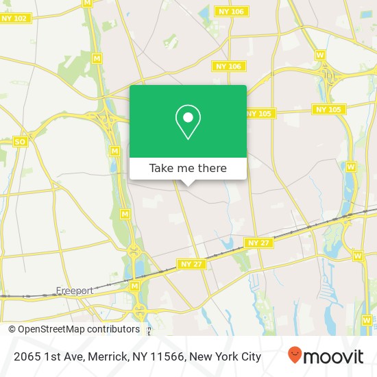 Mapa de 2065 1st Ave, Merrick, NY 11566
