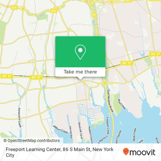 Mapa de Freeport Learning Center, 86 S Main St