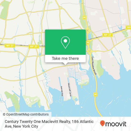 Mapa de Century Twenty One Maclevitt Realty, 186 Atlantic Ave
