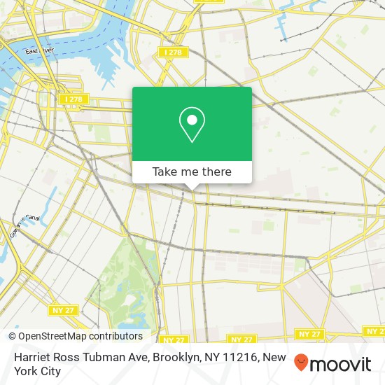 Mapa de Harriet Ross Tubman Ave, Brooklyn, NY 11216