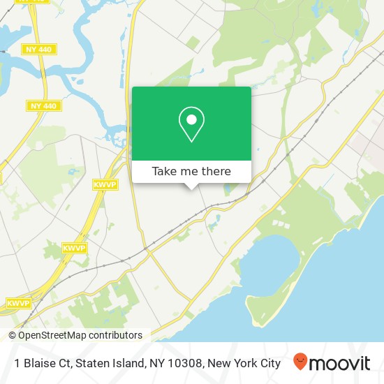 Mapa de 1 Blaise Ct, Staten Island, NY 10308