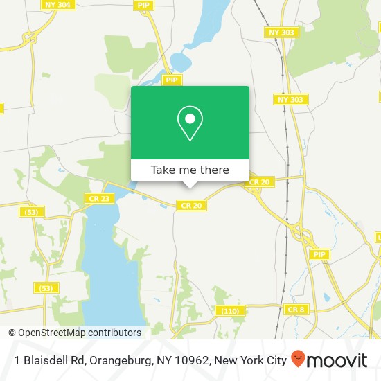 Mapa de 1 Blaisdell Rd, Orangeburg, NY 10962