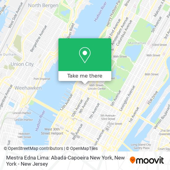 Mestra Edna Lima: Abadá-Capoeira New York map