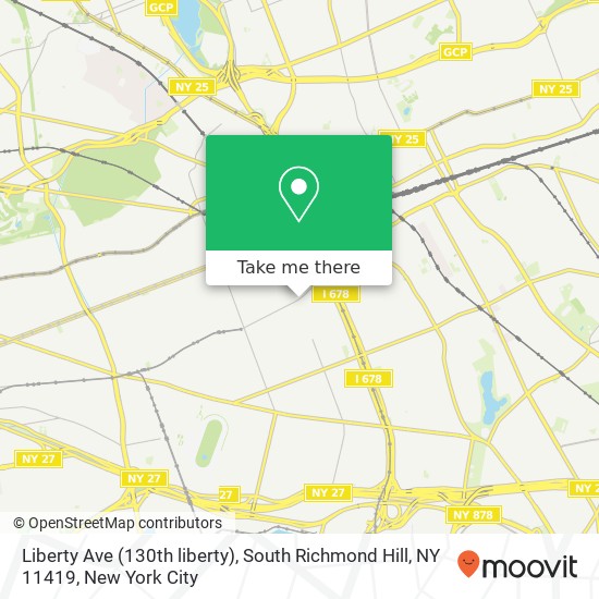 Mapa de Liberty Ave (130th liberty), South Richmond Hill, NY 11419