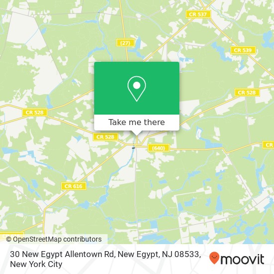 Mapa de 30 New Egypt Allentown Rd, New Egypt, NJ 08533