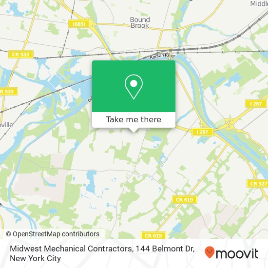 Mapa de Midwest Mechanical Contractors, 144 Belmont Dr