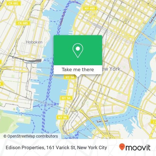 Mapa de Edison Properties, 161 Varick St