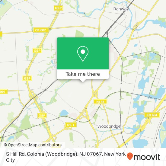 S Hill Rd, Colonia (Woodbridge), NJ 07067 map