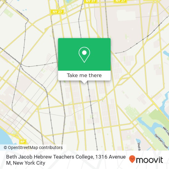 Beth Jacob Hebrew Teachers College, 1316 Avenue M map