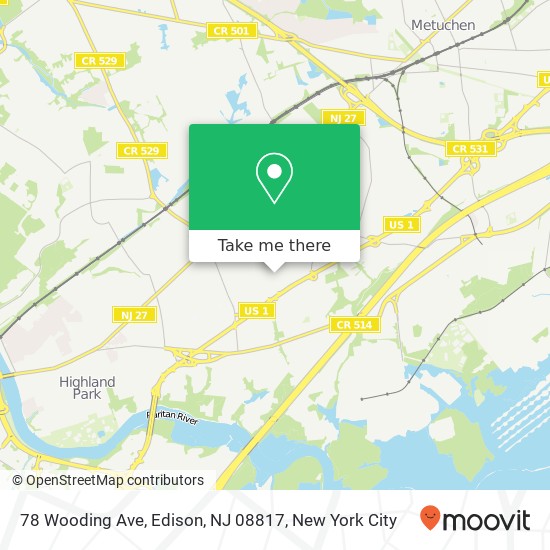 78 Wooding Ave, Edison, NJ 08817 map