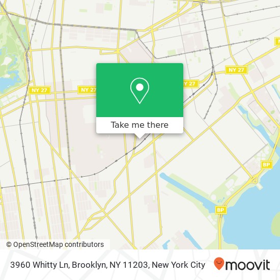 Mapa de 3960 Whitty Ln, Brooklyn, NY 11203