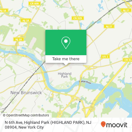 N 6th Ave, Highland Park (HIGHLAND PARK), NJ 08904 map