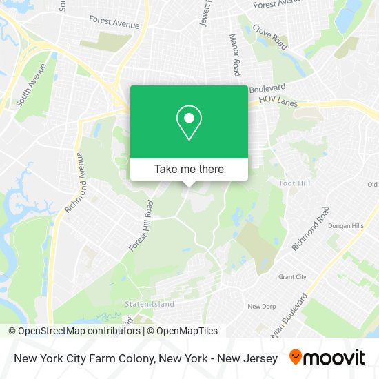 Mapa de New York City Farm Colony