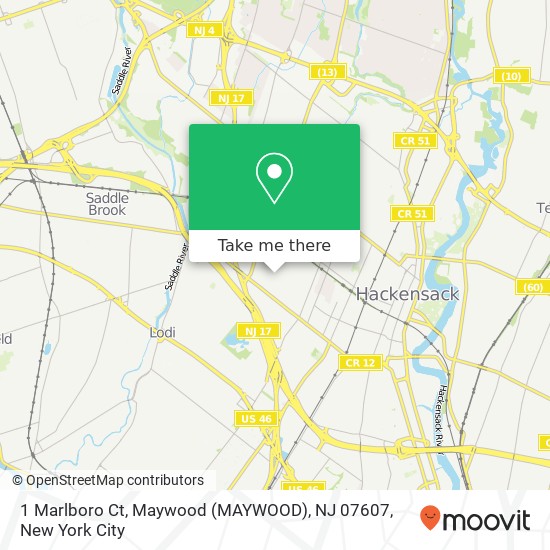 1 Marlboro Ct, Maywood (MAYWOOD), NJ 07607 map