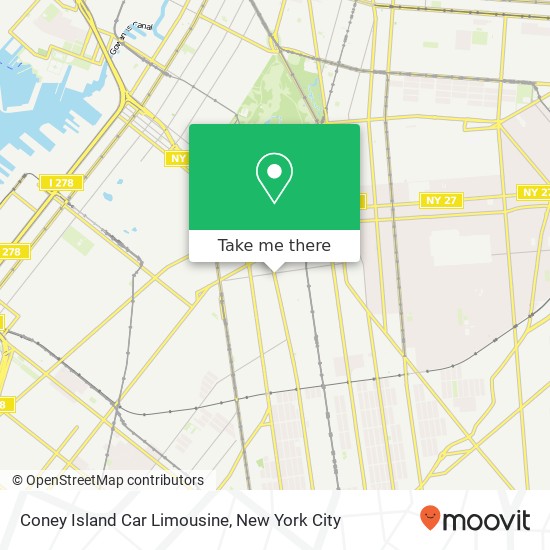 Mapa de Coney Island Car Limousine