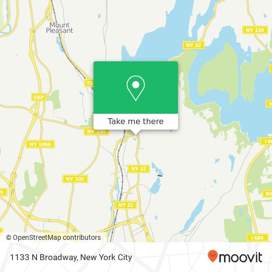 Mapa de 1133 N Broadway, White Plains, NY 10603