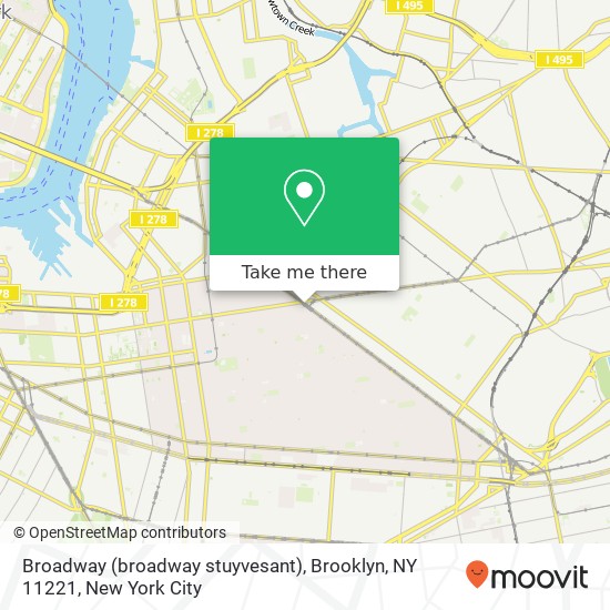 Mapa de Broadway (broadway stuyvesant), Brooklyn, NY 11221