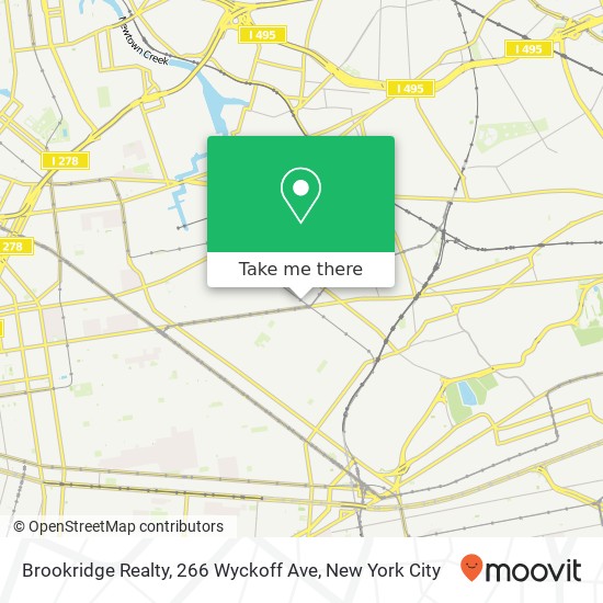 Mapa de Brookridge Realty, 266 Wyckoff Ave