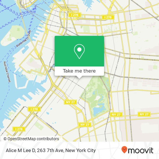 Mapa de Alice M Lee D, 263 7th Ave