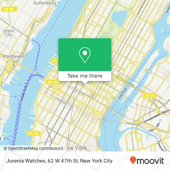 Mapa de Juvenia Watches, 62 W 47th St