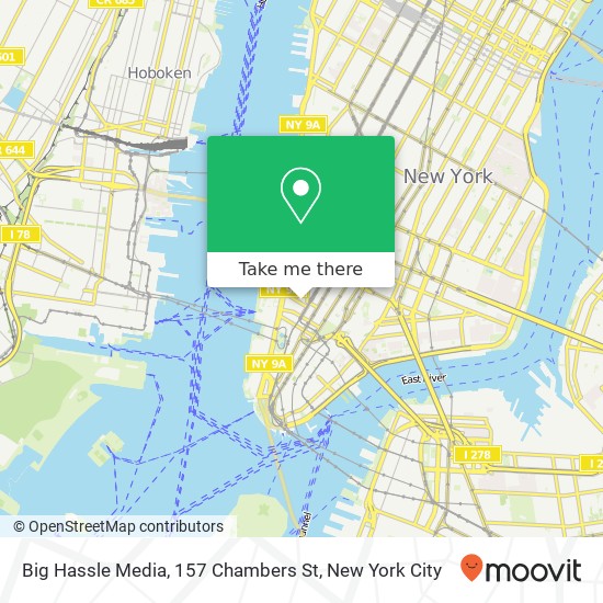 Mapa de Big Hassle Media, 157 Chambers St