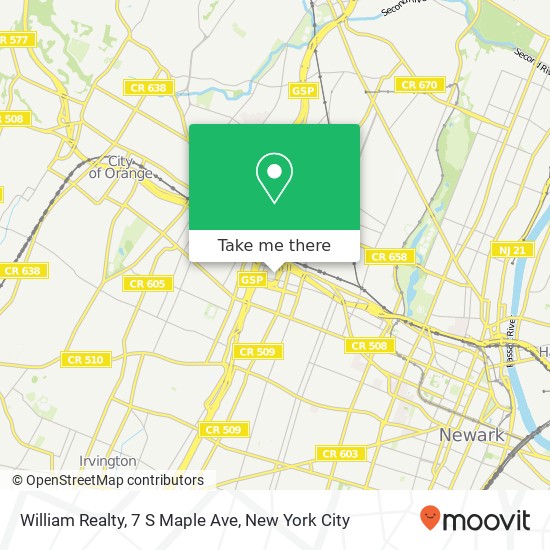 William Realty, 7 S Maple Ave map