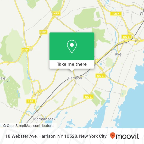 Mapa de 18 Webster Ave, Harrison, NY 10528